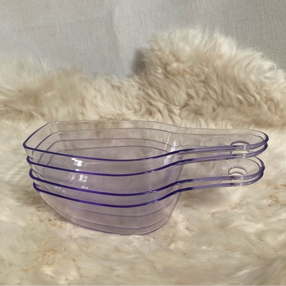 New 4 OXO Handled Scoops Transparent Purple Plastic NWOT - Picture 4 of 6